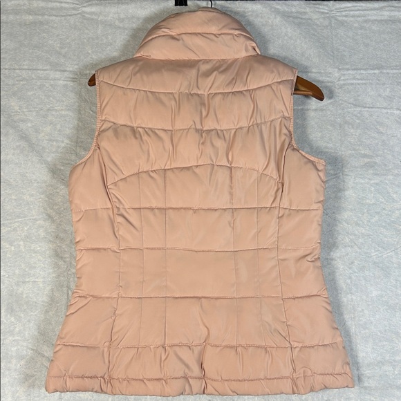 Calvin Klein Puffer Vest Womens Blush Pink Quilted‎ Zip Pockets Stand Collar - Picture 6 of 6